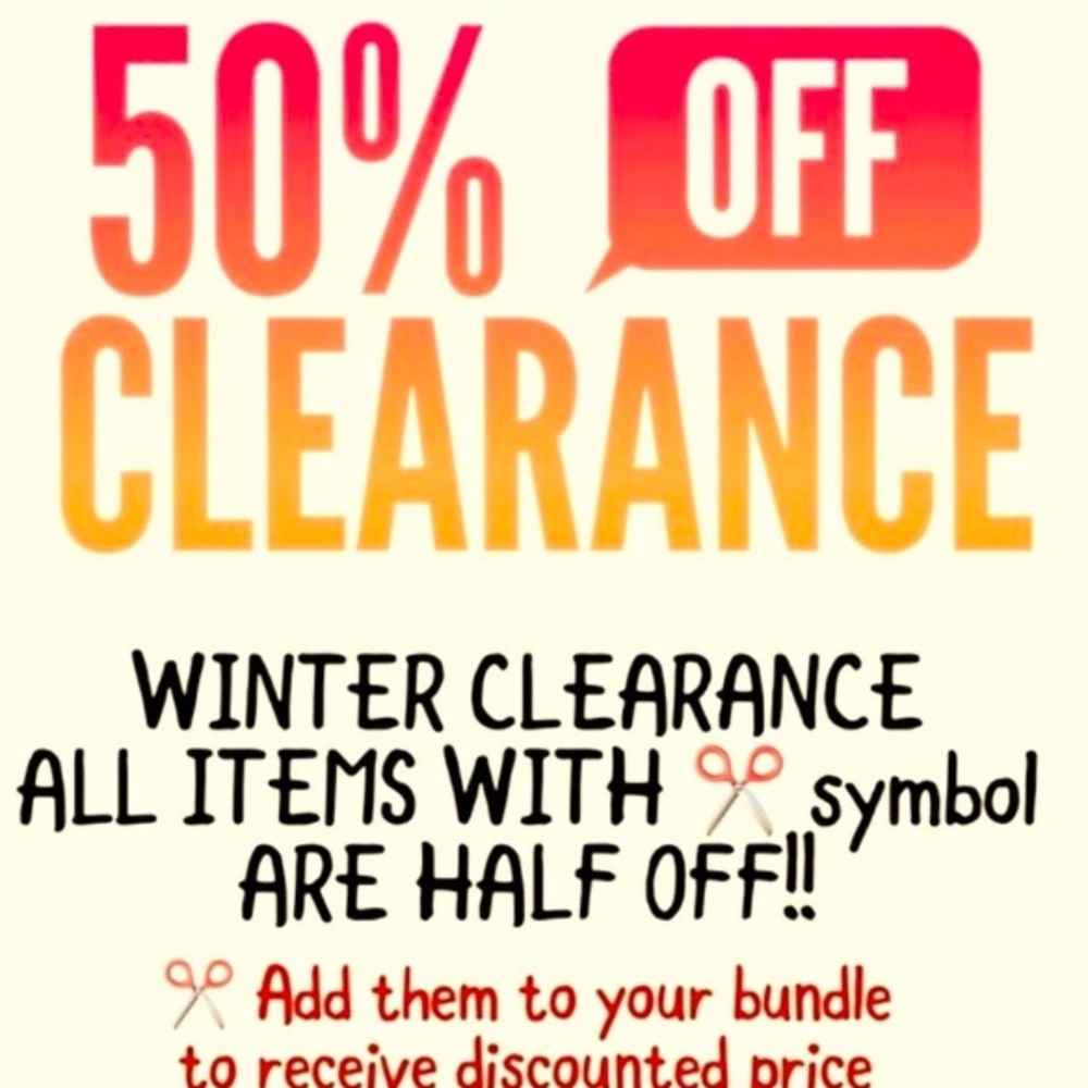C🌺🆘✂️50% OFF BIG WINTER CLOSET CLEARANCE CLEAR-OUT SALE‼️✅✂️50%✂️50%OFF‼️🆘✅ - Picture 2 of 5